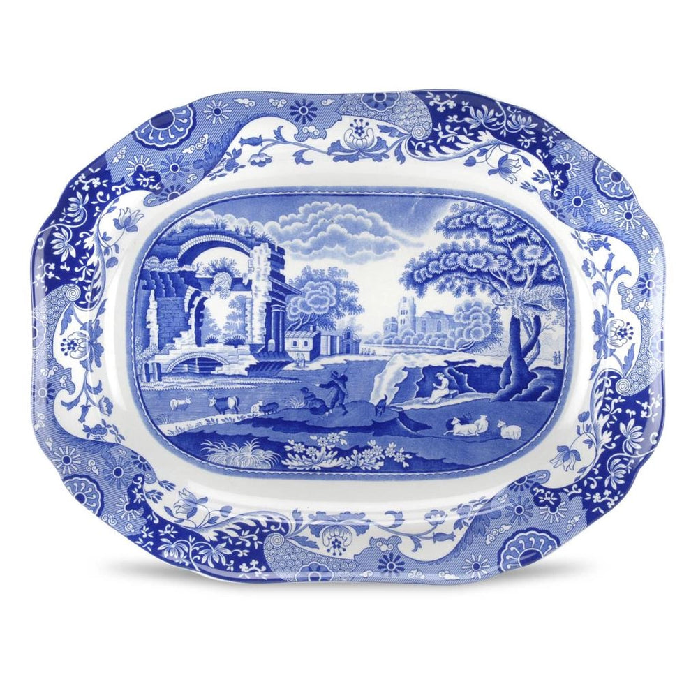 Spode Blue Italian Oval Servis