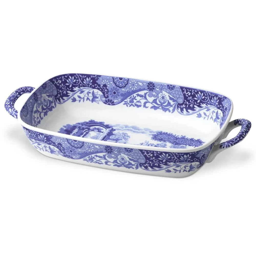 Spode Blue Italian Kulplu Dikdörtgen Servis
