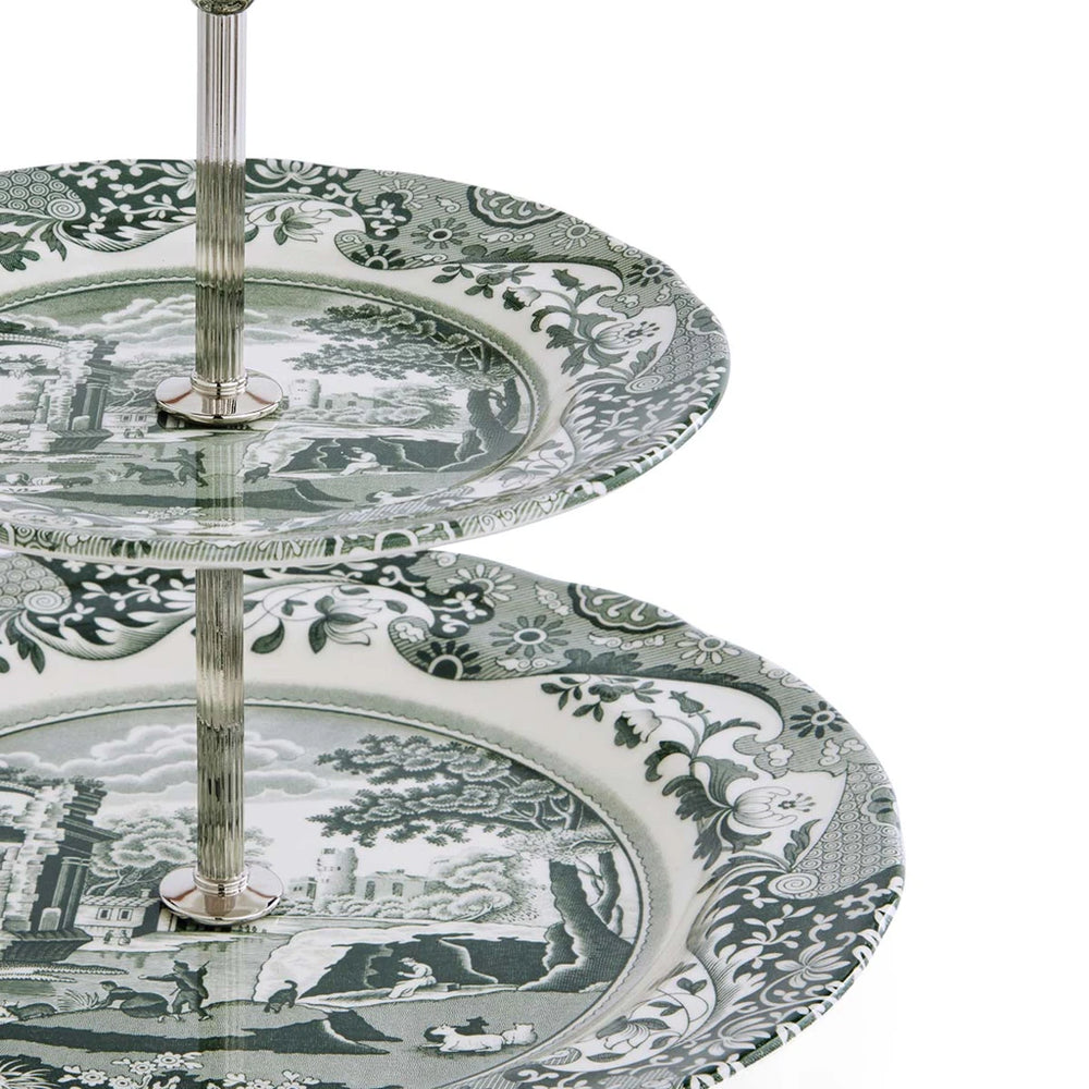 Spode Heritage Green Italian 2 Katlı Servis