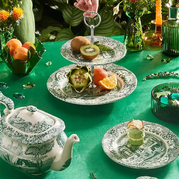 Spode Heritage Green Italian 2 Katlı Servis