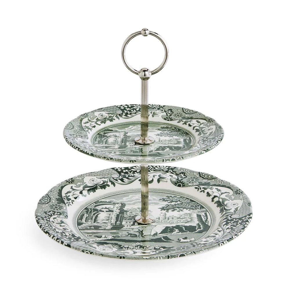 Spode Heritage Green Italian 2 Katlı Servis