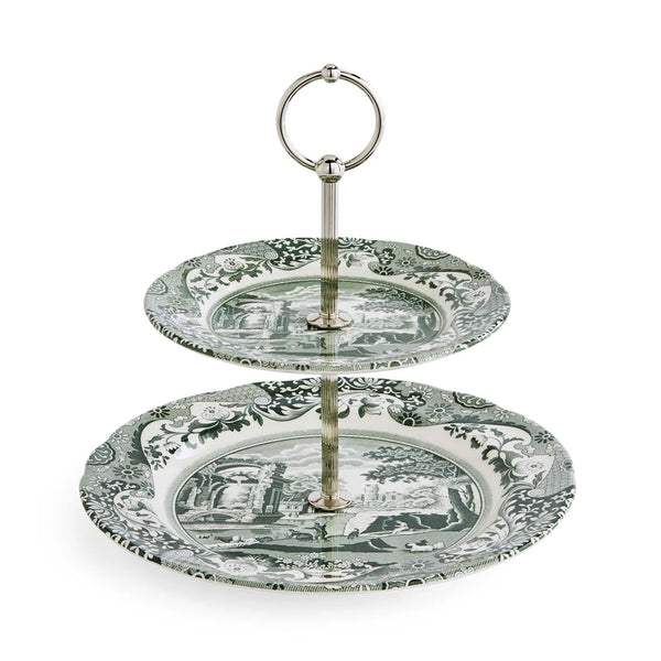 Spode Heritage Green Italian 2 Katlı Servis