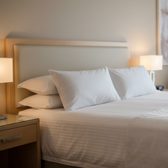 HOTEL - Saten Çizgili 82 Tel Pamuk Nevresim Takımı