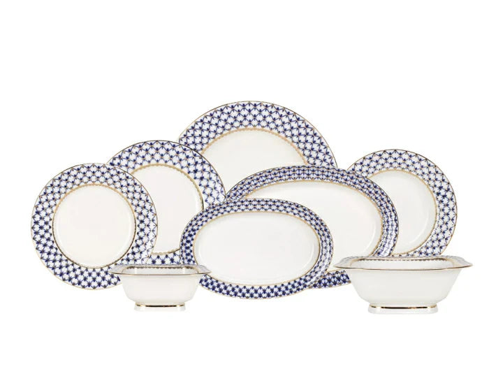 IMPERIAL PORCELAIN Yemek Takımı 6/24 Youth Cobalt Net