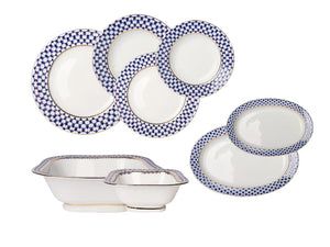 IMPERIAL PORCELAIN Yemek Takımı 6/24 Youth Cobalt Net