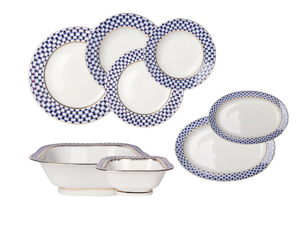 IMPERIAL PORCELAIN Yemek Takımı 6/24 Youth Cobalt Net