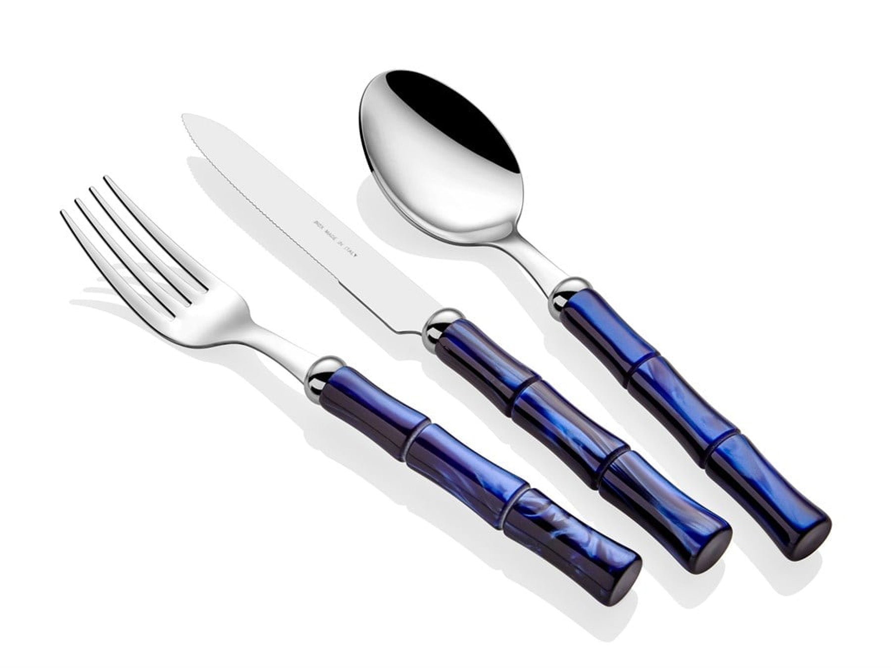 Rivadossi Arianna Bamboo Mavi 75 Parça Çatal Bıçak Seti