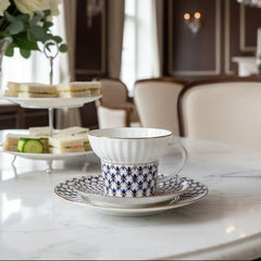 IMPERIAL PORCELAIN - Wave Cobalt Net Çay Seti 1/3
