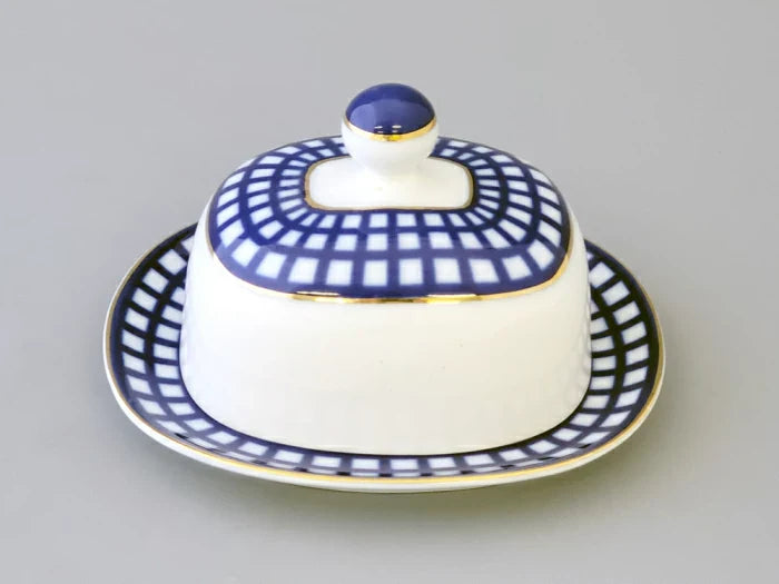 IMPERIAL PORCELAIN Tereyağlık Quattro Dikdörtgen Cobalt