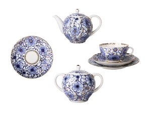 IMPERIAL PORCELAIN - Lale Form Kıvrımlı Dal Çay Seti 6 Kişilik/20 Parça