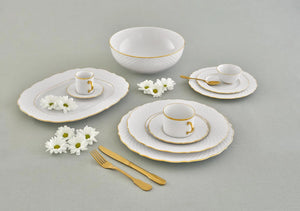 PORCEL EMPIRE GOLD 54 Parça Yemek Takımı 12 Kişilik