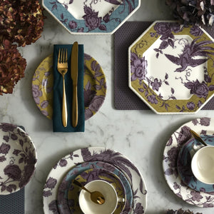 Spode Kingsley Ochre Sekizgen Tabak 24 cm