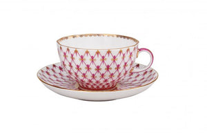 IMPERIAL PORCELAIN Çay Fincanı ve Pasta Tabağı Net Blues Trio
