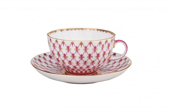 IMPERIAL PORCELAIN Çay Fincanı ve Pasta Tabağı Net Blues Trio