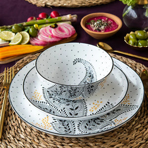 SARA MILLER Artisanne Noir 12 Parça Yemek Seti