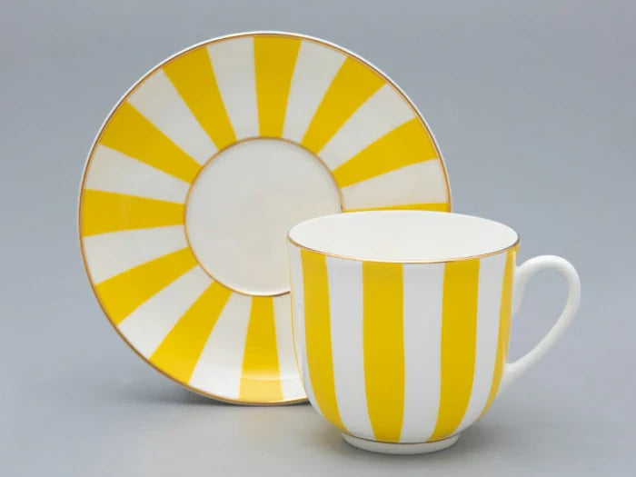 IMPERIAL PORCELAIN Kahve Fincanı ve Tabağı Vadideki Zambak